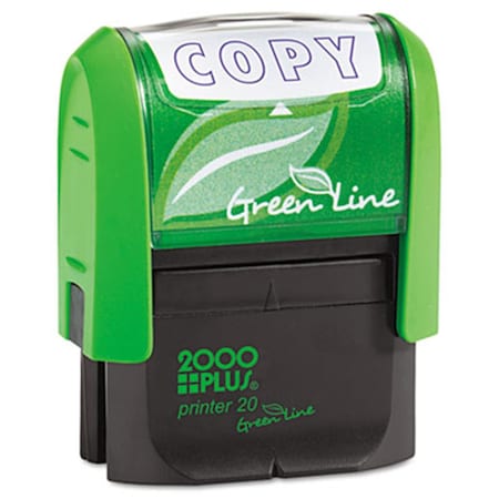 2000 PLUS Green Line Message Stamp- Copy- 1.5 X .56- Blue